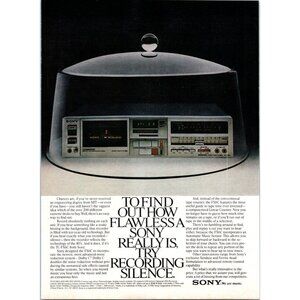 1981 Sony FX6C Cassette Tape Deck Stereo Under Glass Vintage Print Ad Wall Art